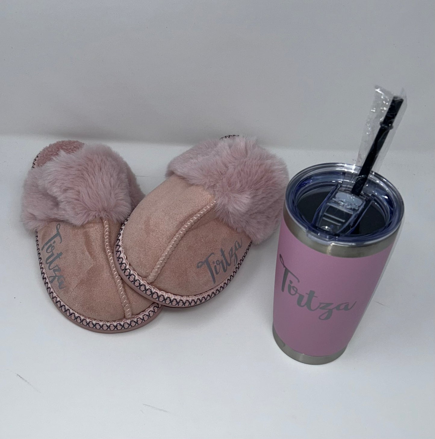Slippers and tumbler combo