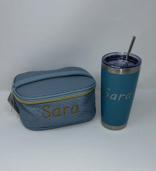 Cosmetic bag + tumbler