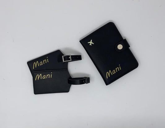 Passport holder and 2 luggage tags combo