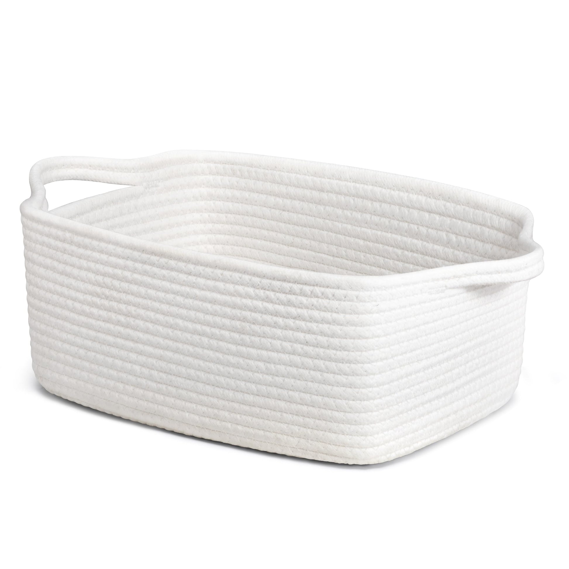 CHICVITA Storage Baskets for Gifts Empty, Gift Basket for Christmas, Small Woven Burr Basket for Towels Baby Toys, Decorative Rope Baskets for Nursery Living Room, Grey, 13 x 9.8 x 5 inches