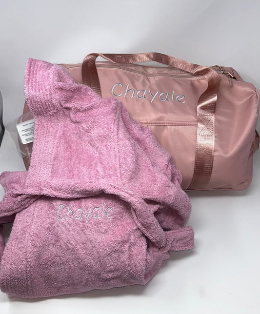 Robe + duffle bag