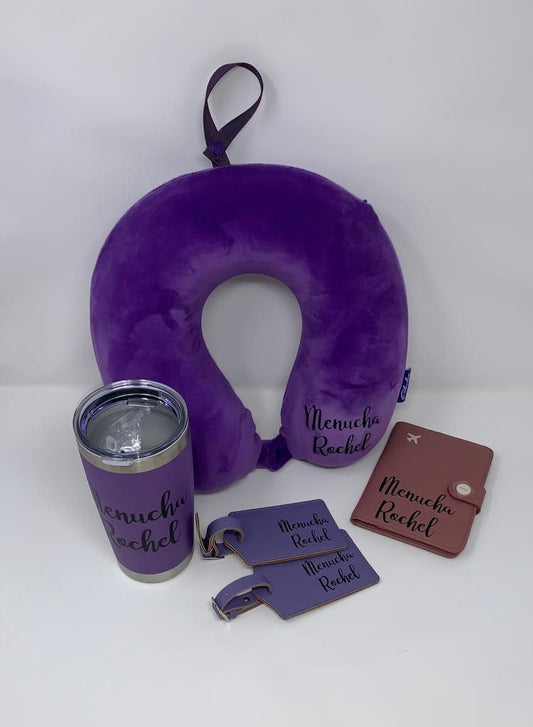 Travel bundle! Travel pillow + tumbler + passport holder