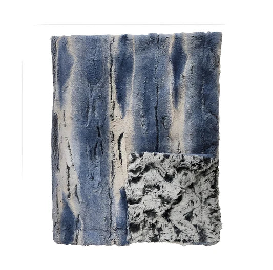 Ombre Navy Minky Blanket
