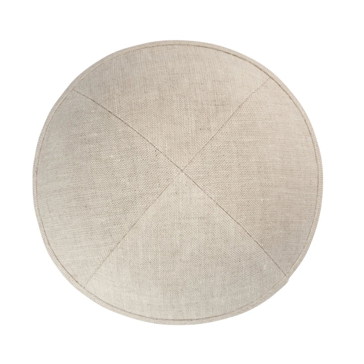 IKIPPAH TAN LINEN YARMULKE - Personalization included