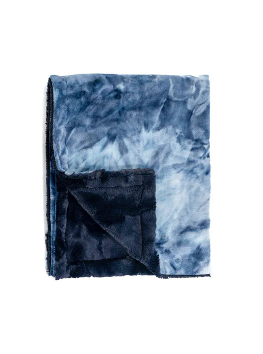 Tiedye Navy Minky Blanket
