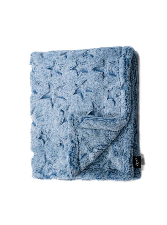Frosted Chambray Stars Minky Blanket