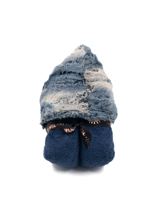 Navy Ombre Minky Hooded Towel